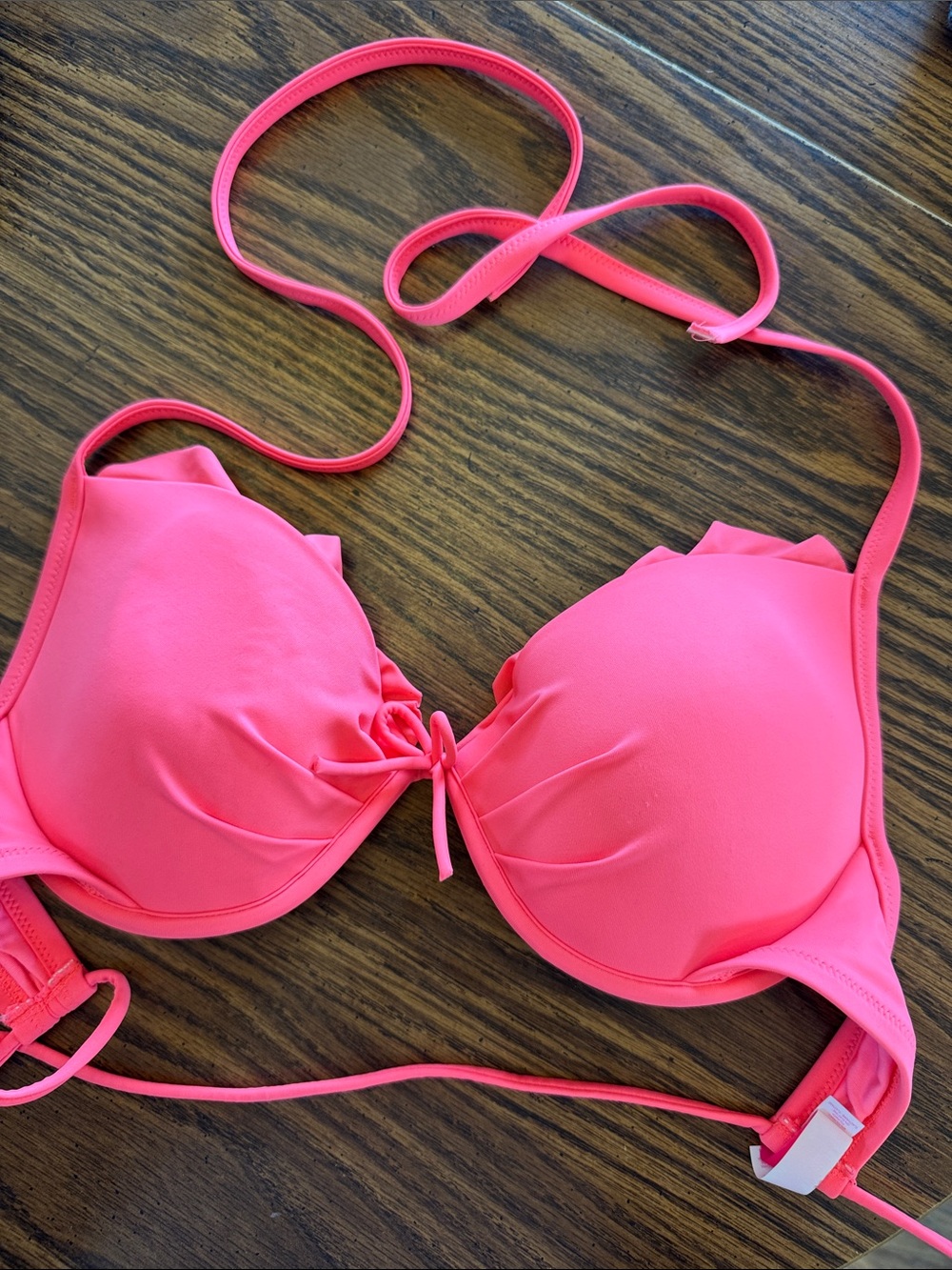 Neon Pink/Corwl Push-Up Bikini Top